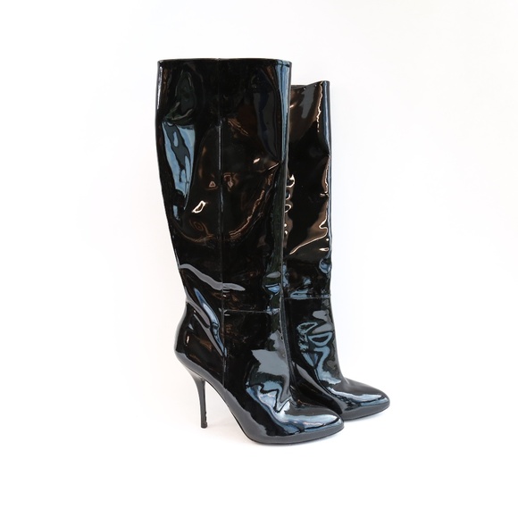 Gucci Shoes - Gucci Patent Leather Heeled Boots